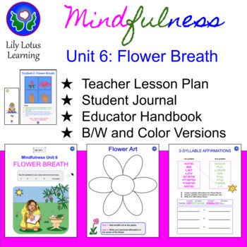 Preview of Mindfulness Unit 6 of 10 - Flower Breath