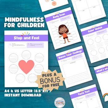 Mindfulness Worksheets by Happy Little Kiddos | TPT