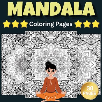 Mindfulness Yoga Mandala Coloring Pages - Fun International Yoga day ...