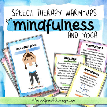 Preview of Speech therapy mindfulness, Speech therapy yoga, Mindfulness activities, warm up