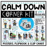 Calm Down Corner Kit- 16 Calming Strategies Posters, Flipb