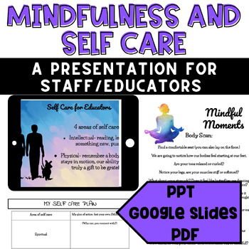 Preview of Mindfulness and Self Care: a presentation for staff/eduactors