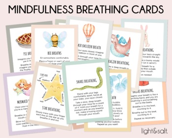 Preview of Mindfulness breathing exercises, calming cards, zones of regulation, CBT, DBT