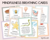 Mindfulness breathing exercises, calming cards, zones of r