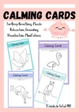 Mindfulness breathing exercises, calming cards, zones of r