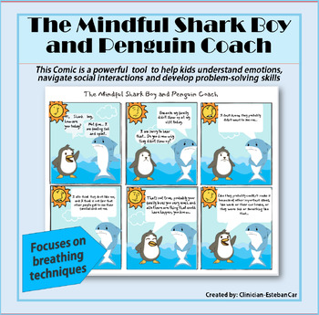 Preview of Mindfulness comic for Kids: calm emotions, frustration positive strategies, CS