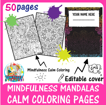 Preview of Mindfulness mandalas Calm coloring pages