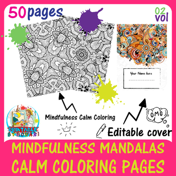 Preview of Mindfulness mandalas Calm coloring pages