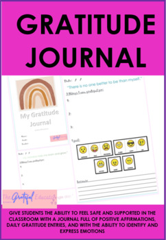 Preview of Mindfulness with Gratitude Journal and Positive Affirmations