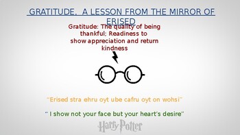 Preview of Mindfulness with Harry Potter-Gratitude/A Lesson From the Mirror of Erised