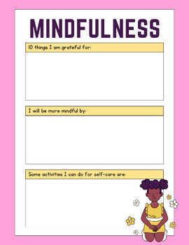 Mindfulness worksheet by The Counseling Center | TPT