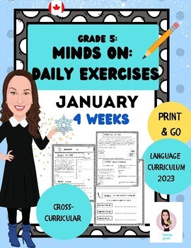 Preview of Minds On Literacy. Grade 5. January. Bell Work. New Language Curriculum