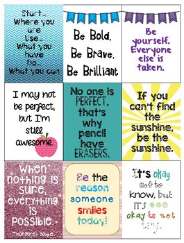 Mindset-Motivational mini posters and stickers by Teaching Generation Next