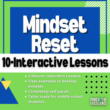 Preview of Mindset Reset: Develop Vison, Plan, and Grit for Middle Schoolers