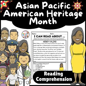 Preview of Mindy Kaling Reading Comprehension / Asian Pacific American Heritage Month