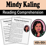 Mindy Kaling Reading Comprehension for 4th/6th Grade | AAP
