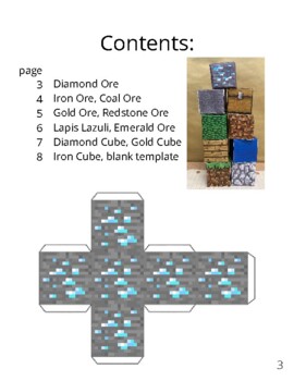 Redstone Ore - Printable Minecraft Redstone Ore Papercraft Template