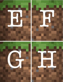 Minecraft ABC flash cards by Alisha Thompson | Teachers Pay Teachers