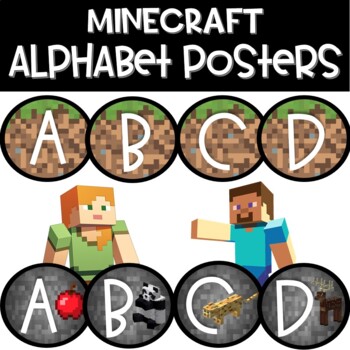 Minecraft Alphabet Worksheets Teaching Resources Tpt