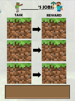 Preview of Minecraft Behaviour/Reward work chart