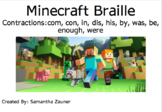 Minecraft Braille File Folder Game