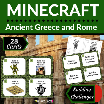 Preview of Minecraft Challenges | Ancient Greece and Rome | STEM Activities