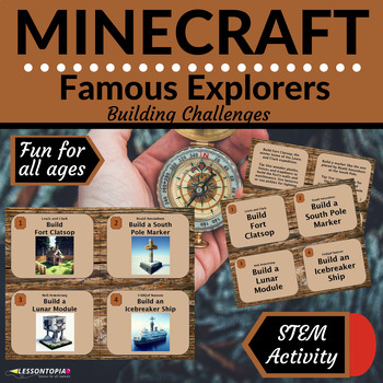 Preview of Minecraft Challenges | Famous Explorers | STEM Activities