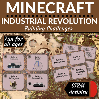 Preview of Minecraft Challenges | Industrial Revolution | STEM Activities