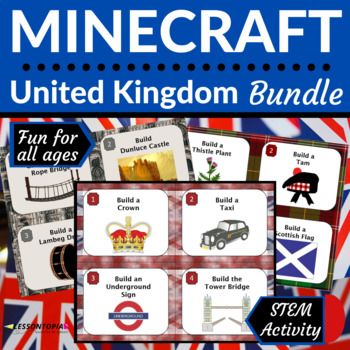 Preview of Minecraft Challenges | United Kingdom | STEM Activities Bundle