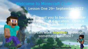 Preview of Minecraft Club Extra Curricular Activity Group of Lessons / Ideas on PowerPoint
