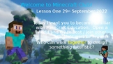 Minecraft Club Extra Curricular Activity Group of Lessons 