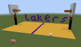 Minecraft Code for LA Lakers Basketball Court