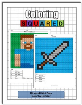 Minecraft: Color by Number by Coloring Squared | TpT