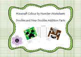 Minecraft Colour by Number - Addition Doubles and Near Doubles