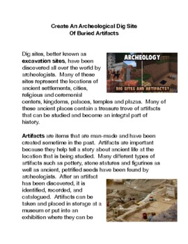 Preview of Minecraft: Create An Archeological Dig Site PDF