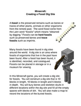 Preview of Minecraft: Creating A Fossil Dig Site