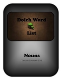Minecraft Dolch Word Cards: Nouns