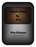 Minecraft Dolch Word Cards: Pre-Primer