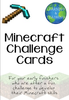 Preview of Minecraft Challenge Cards