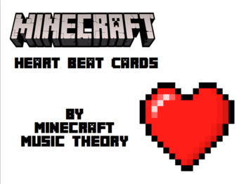 Preview of Minecraft Heart Beat Cards