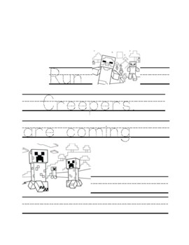 Minecraft Inspired Writing Worksheet by Teacher State of Mind TPT