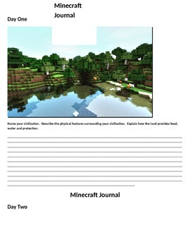 Preview of Minecraft Journal