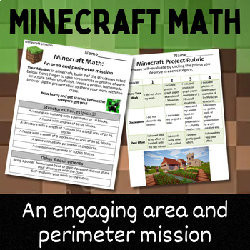 Preview of Minecraft Math: An Area and Perimeter Mission