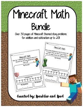 Preview of Minecraft Math Bundle