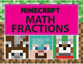 Preview of Minecraft Math Fractions