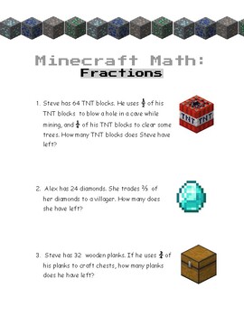 Preview of Minecraft Math: Fractions