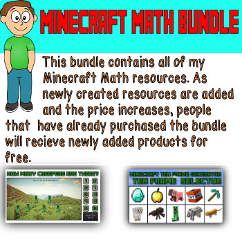 Preview of Minecraft Math Resource Bundle