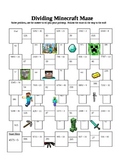 Minecraft Maze:  Dividing multidigit numbers
