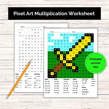 Preview of FREE- Minecraft Multiplication Coloring Pages