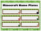 Minecraft Name Plate Worksheets Teaching Resources Tpt